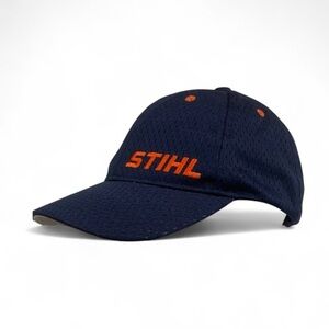 STIHL Mesh Cap Adjustable Snapback Navy with Orange Logo baseball Cap